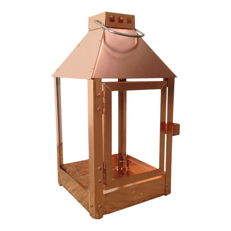 Kobber Lanterne I Fantastisk Kvalitet 3 Størrelser Udendørs Lanterne I Kobber Fra 1299 Kr - Størrelse 125 X 125 X 25 Cm