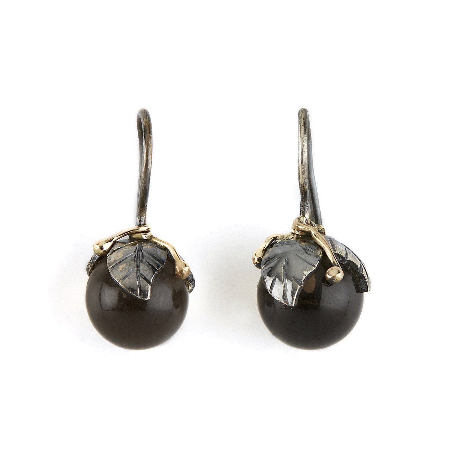 Urban Leaf Drops Smoky Quartz ørehængere