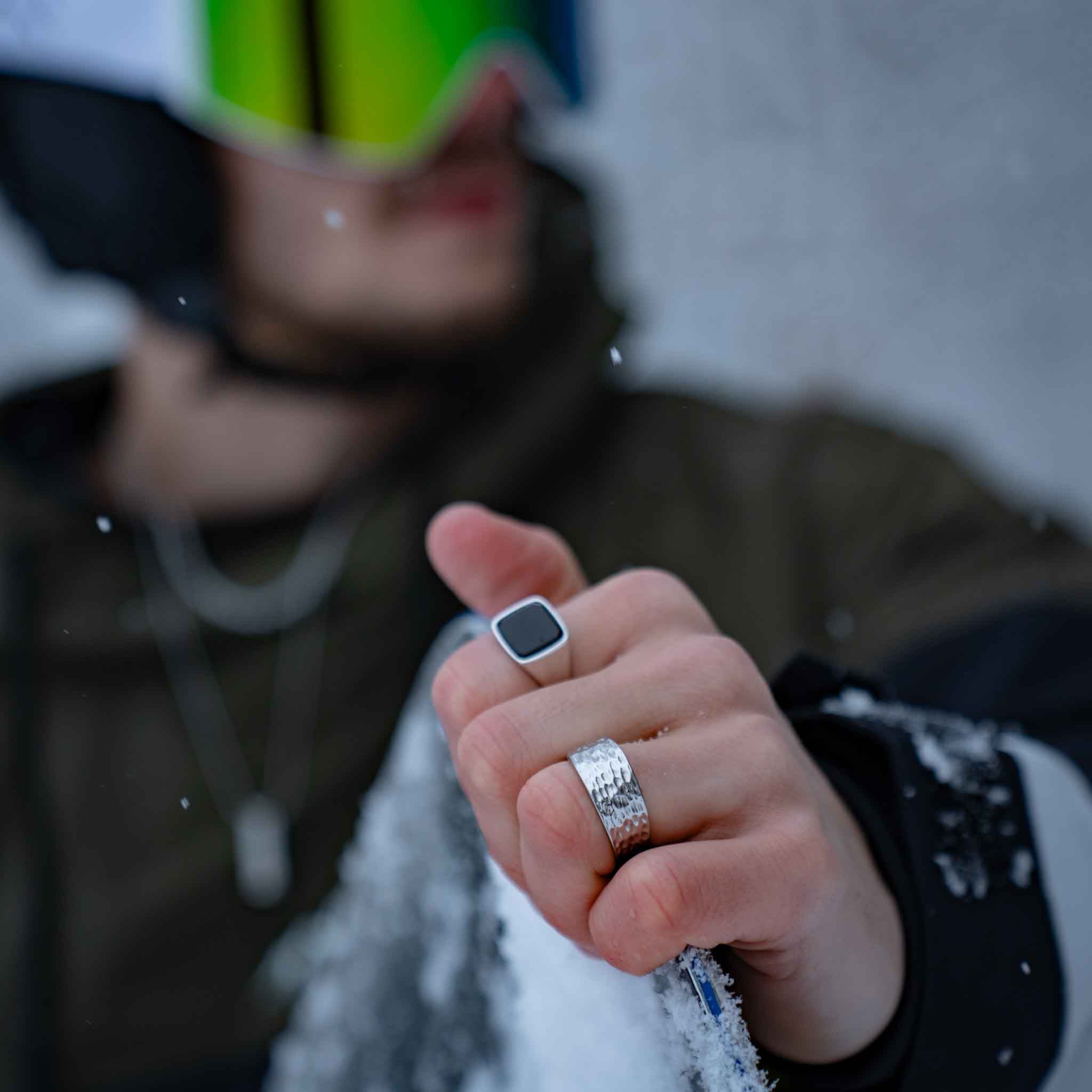 Hammered Signature Ring Sølv - Str 6 - Herre - Northern Legacy