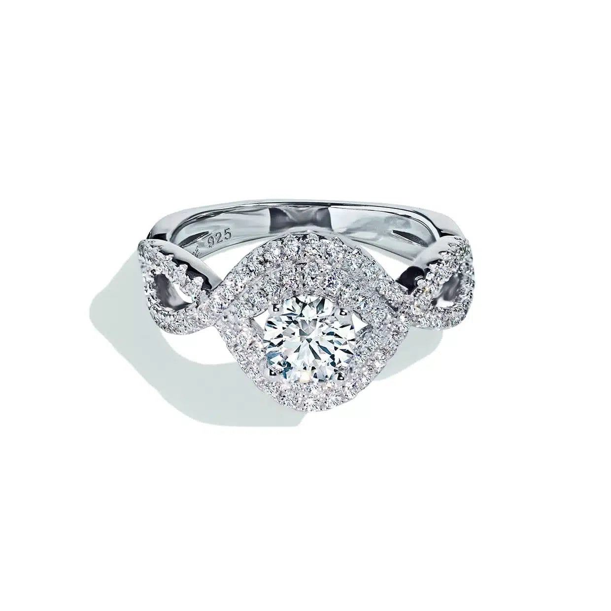 Oxford Dobbelt Halo Ring Med Sten - 48