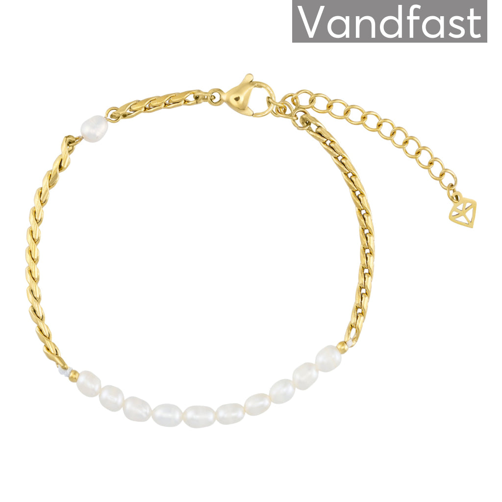 Annebrauner Pearl Petite Armbånd 18k Guldbelagt